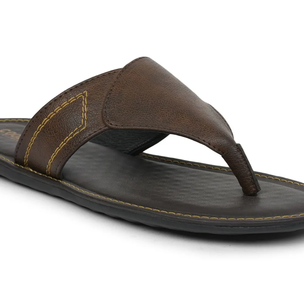 Bequeme braune Hausschuhe für Herren AVN-15 von Liberty
