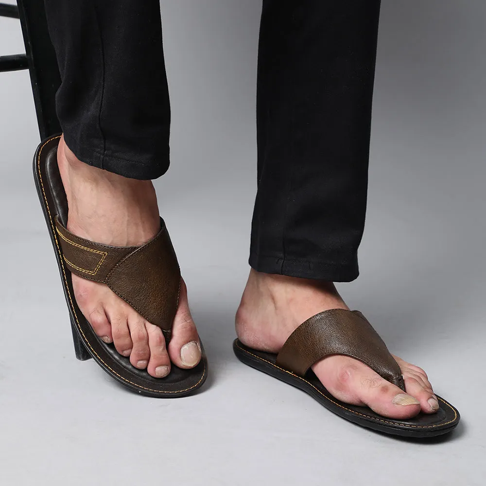 Bequeme braune Hausschuhe für Herren AVN-15 von Liberty