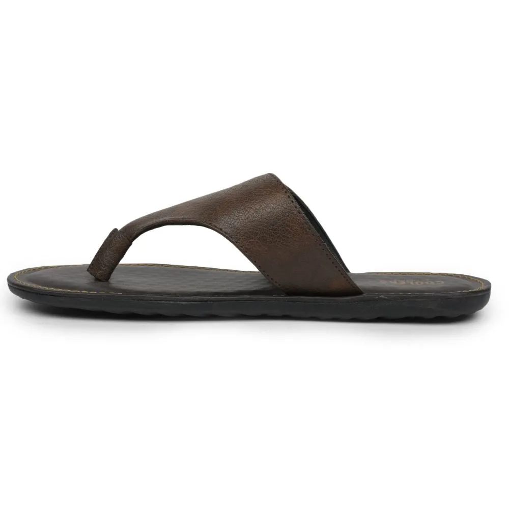 Bequeme braune Hausschuhe für Herren AVN-15 von Liberty