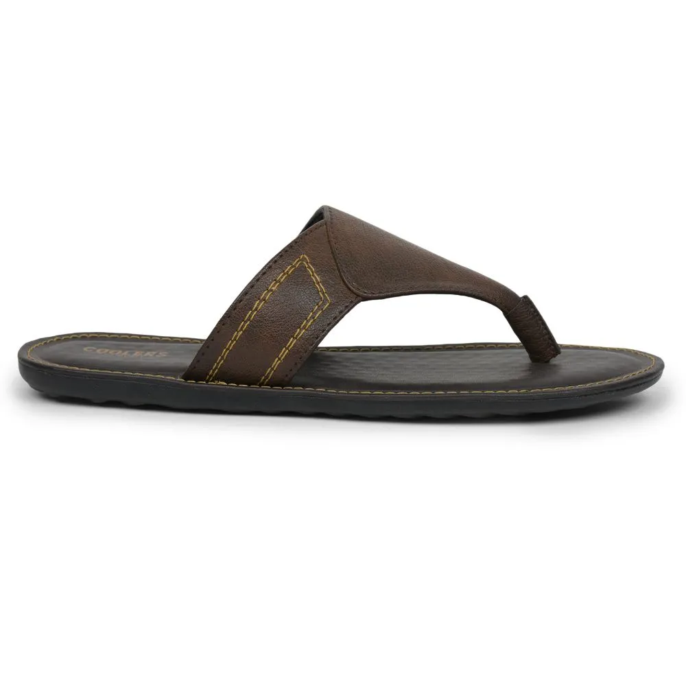 Bequeme braune Hausschuhe für Herren AVN-15 von Liberty