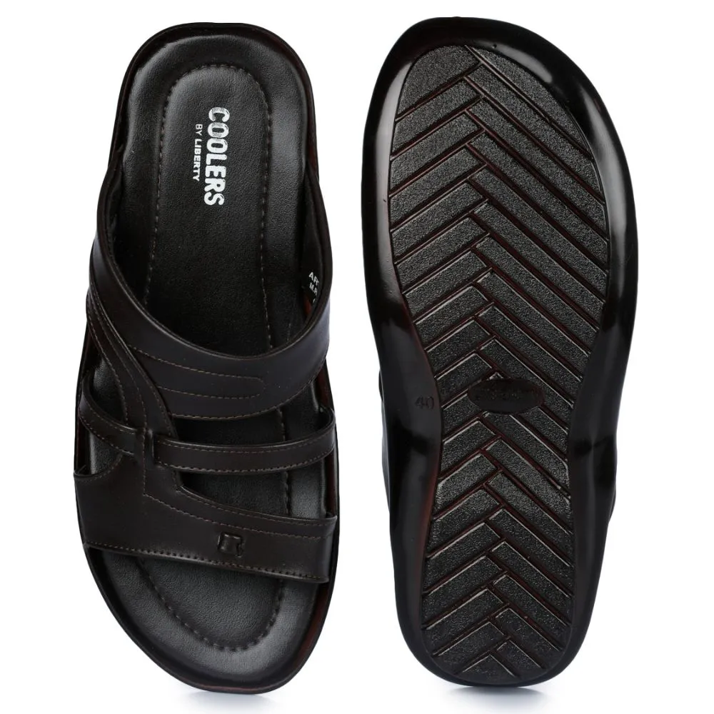 Bequeme braune Hausschuhe für Herren COOL99-1 von Liberty