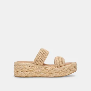 CORLA SANDALEN LT NATUR RAFFIA