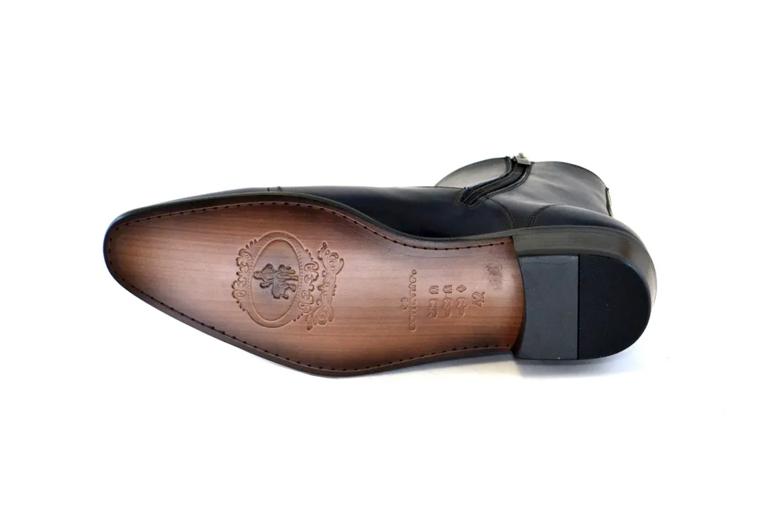 Corrente 1547 Glattleder Slip-On Stiefel - Marineblau