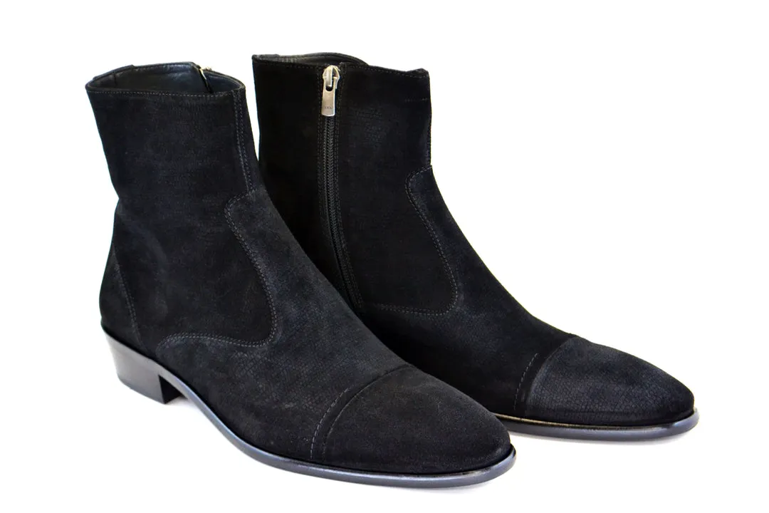 Corrente 1547 Wildleder Slip-On Stiefel - Schwarz