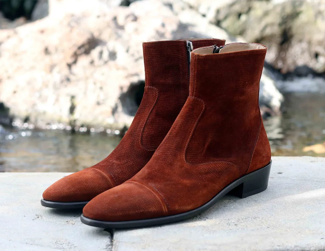 Corrente 1547 Wildleder Slip-On Stiefel - Tabak