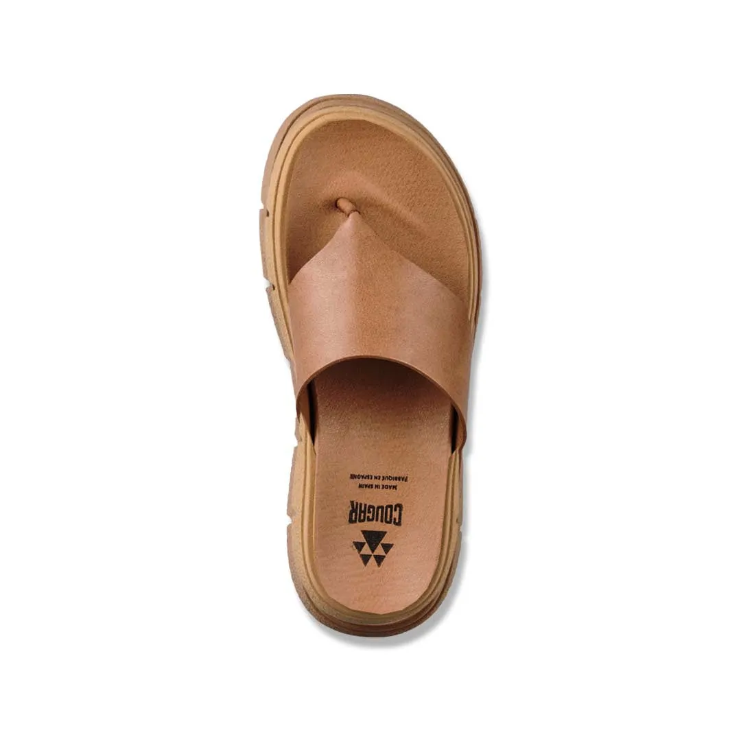 Cougar - Damen Ponyo Luxmotion Leder Zehensteg-Sandalen (PONYO-TAN)