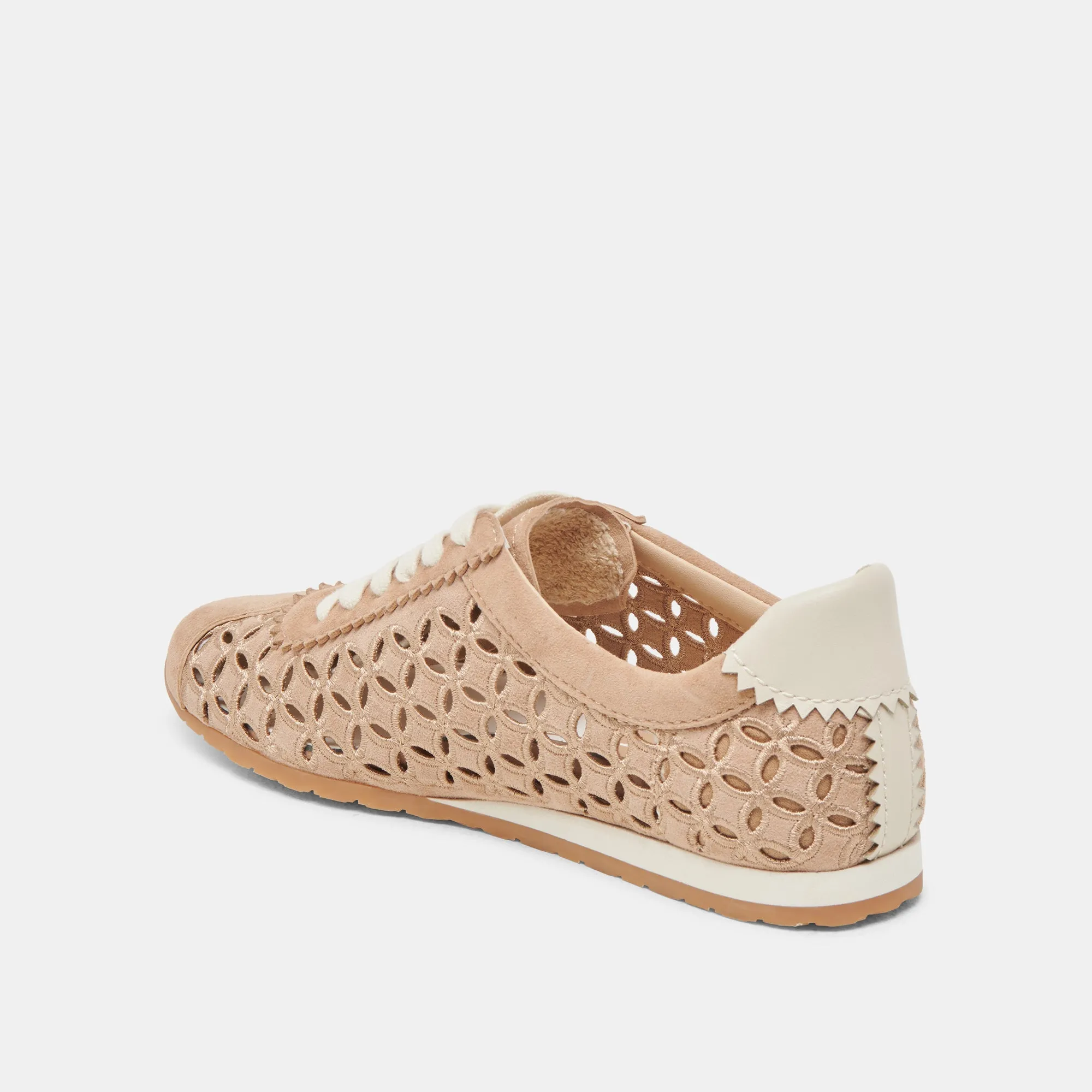 DANIE EYELET PERFEKTE SNEAKERS KAMEL WILDLEDER