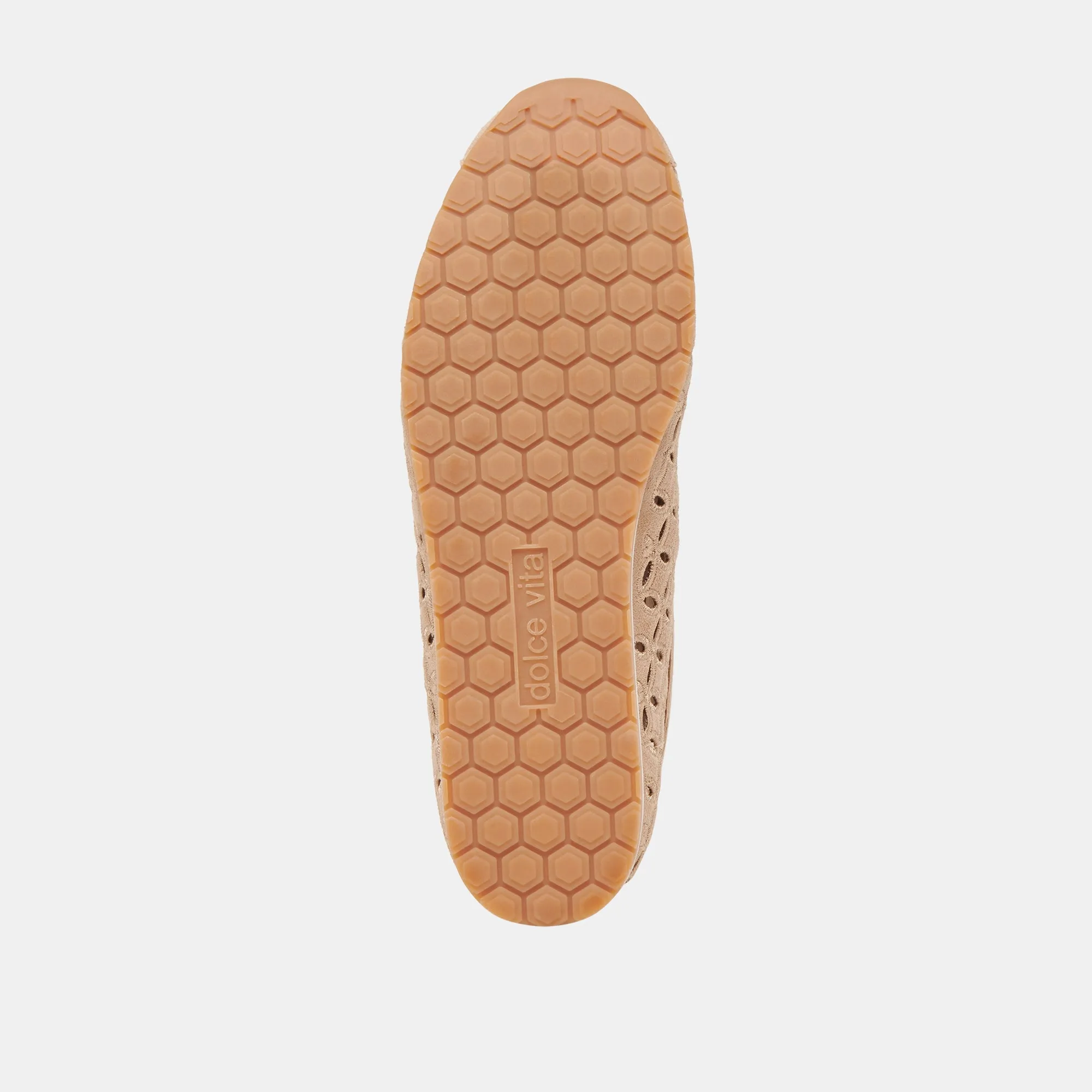 DANIE EYELET PERFEKTE SNEAKERS KAMEL WILDLEDER