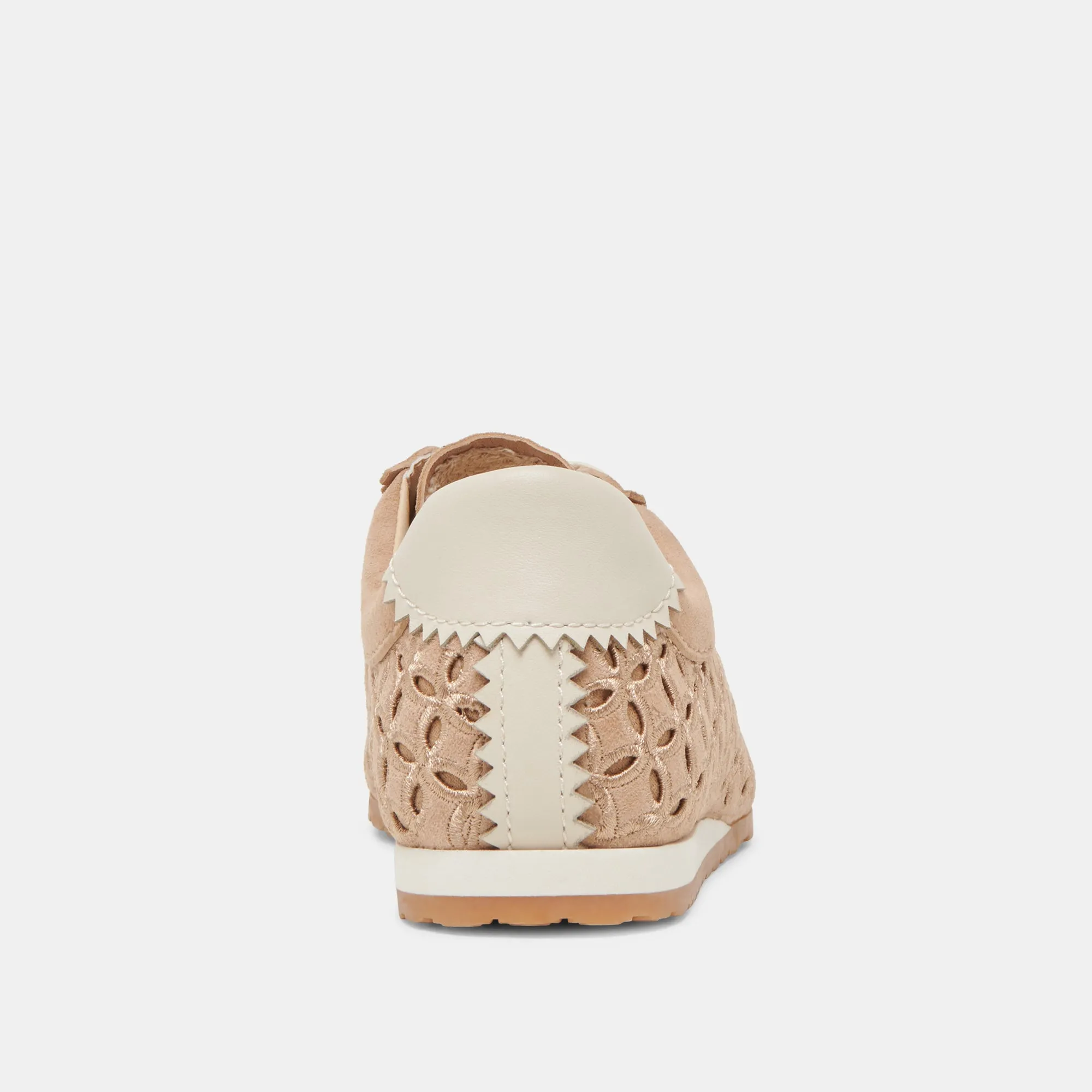 DANIE EYELET PERFEKTE SNEAKERS KAMEL WILDLEDER