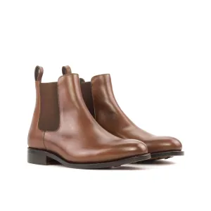 Dapperfam Schuhe DapperFam Monza in Mittelbraun Herren Italienische Leder Chelsea Stiefel