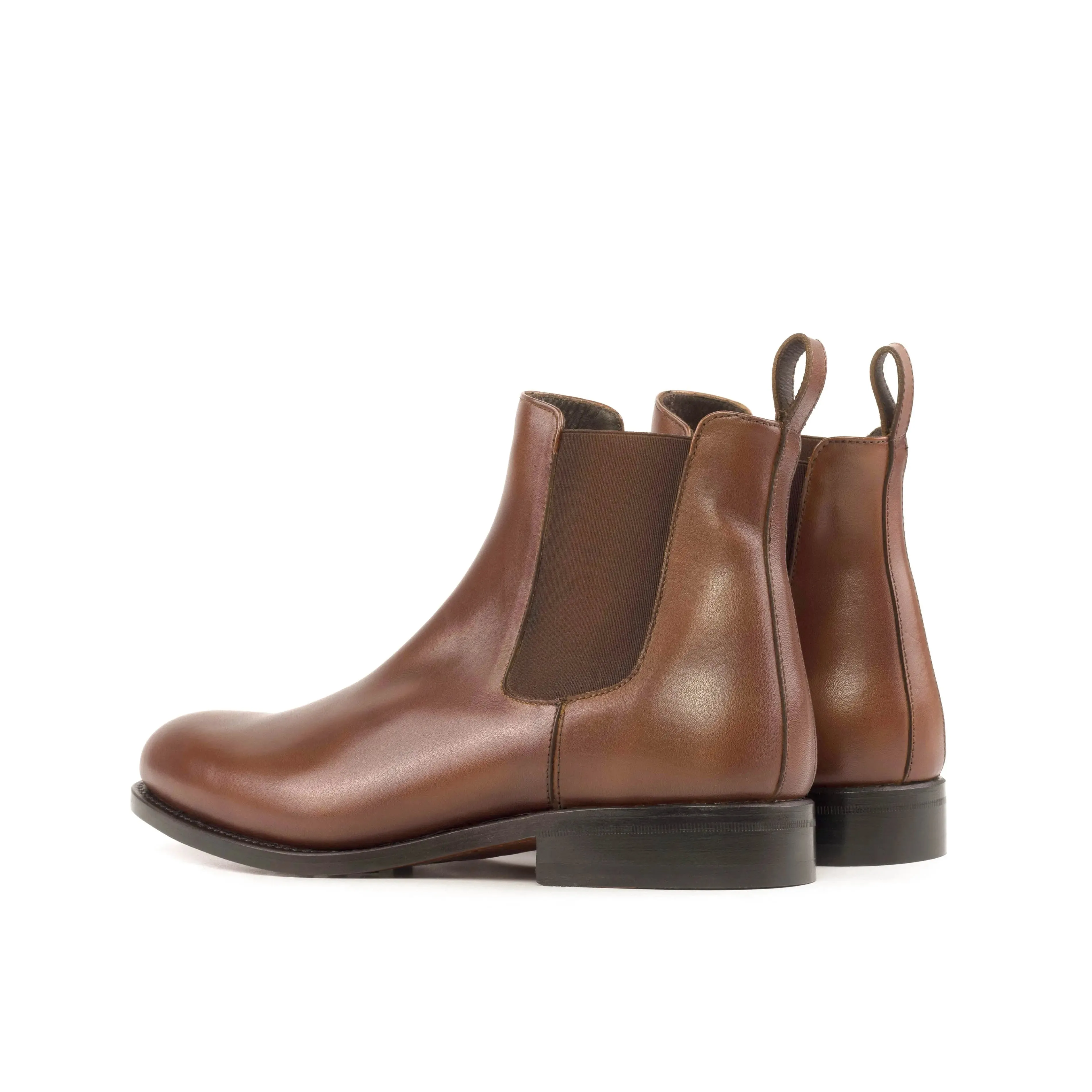 Dapperfam Schuhe DapperFam Monza in Mittelbraun Herren Italienische Leder Chelsea Stiefel