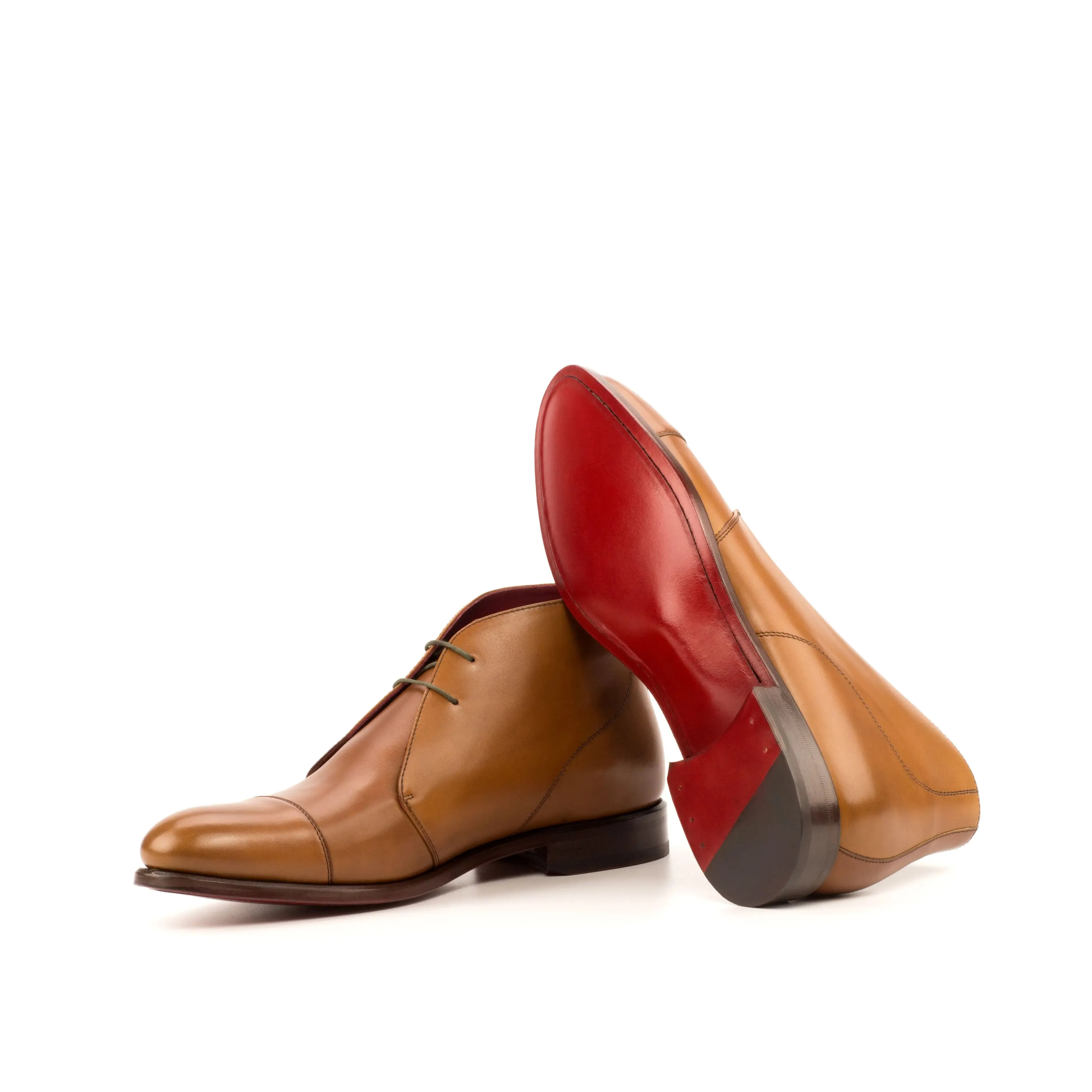 Dapperfam Schuhe DapperFam Vivace in Cognac / Mittelbraun Herren Italienisches Leder Chukka