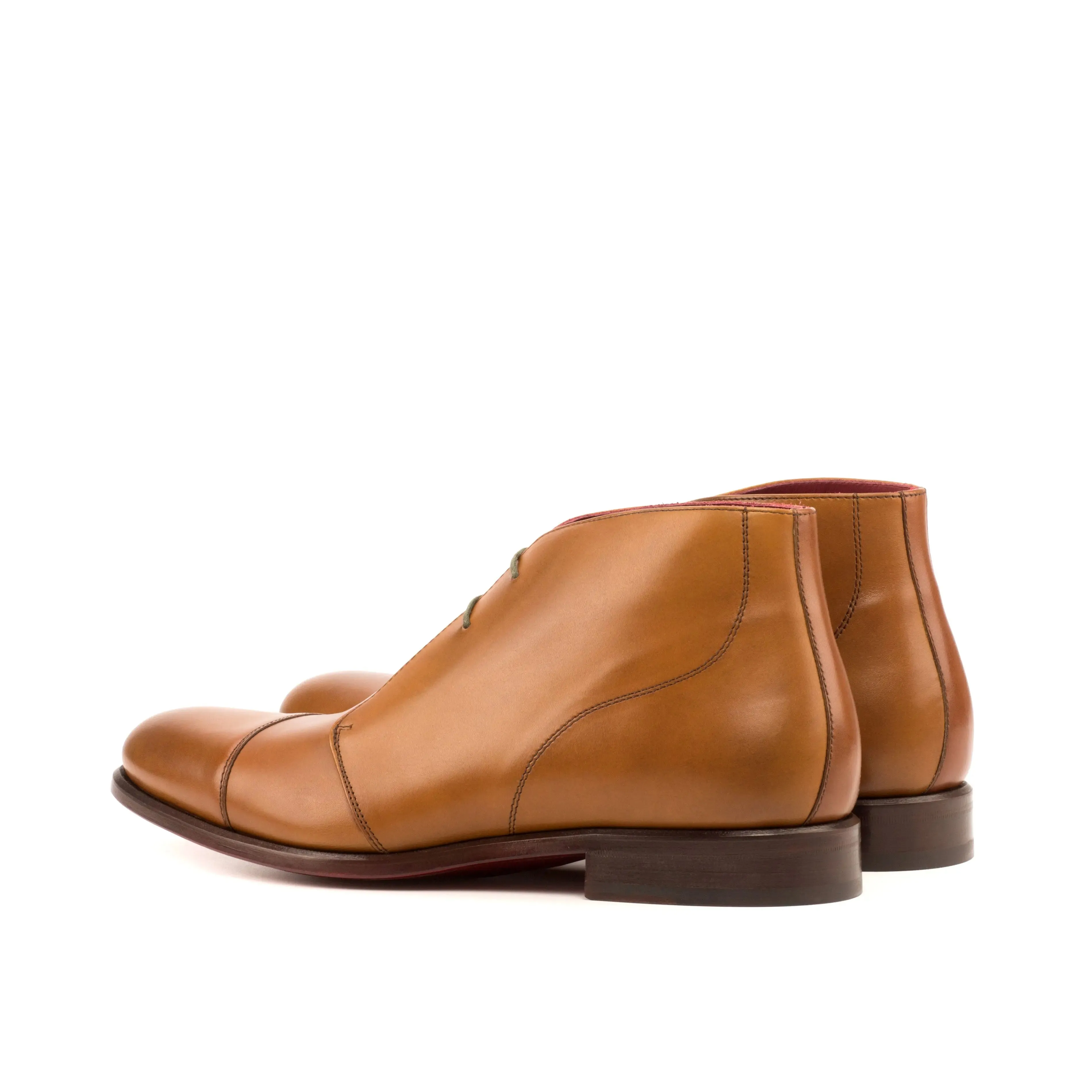 Dapperfam Schuhe DapperFam Vivace in Cognac / Mittelbraun Herren Italienisches Leder Chukka