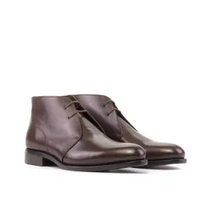 Dapperfam Schuhe DapperFam Vivace in Dunkelbraun Herren Italienisches Leder Chukka