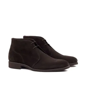 Dapperfam Schuhe DapperFam Vivace in Dunkelbraun Herren Luxus Wildleder Chukka