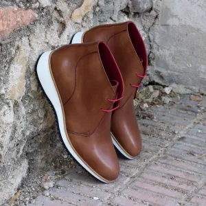Dapperfam Schuhe DapperFam Vivace in Mittelbraun Herren Italienische Leder Chukka