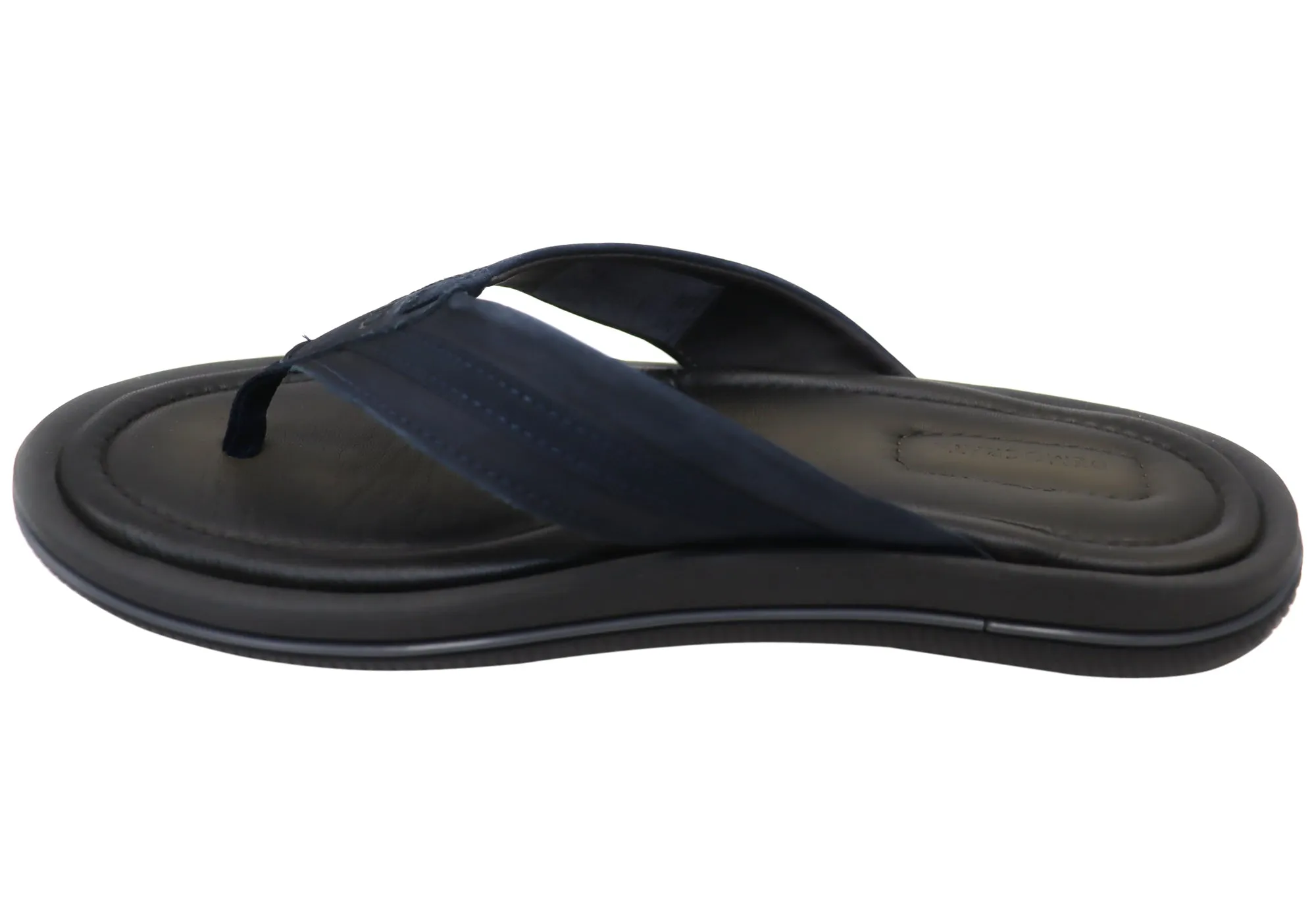 Democrata Jamie Mens Brasilianisches Leder Bequeme Zehenstegsandalen Democrata Schuhe