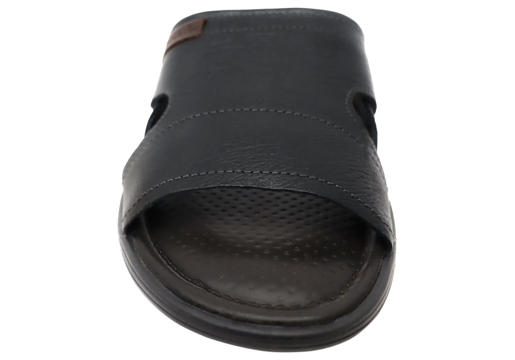 Democrata Jeff Herren Leder Bequeme Slide Sandalen Hergestellt in Brasilien Democrata Schuhe