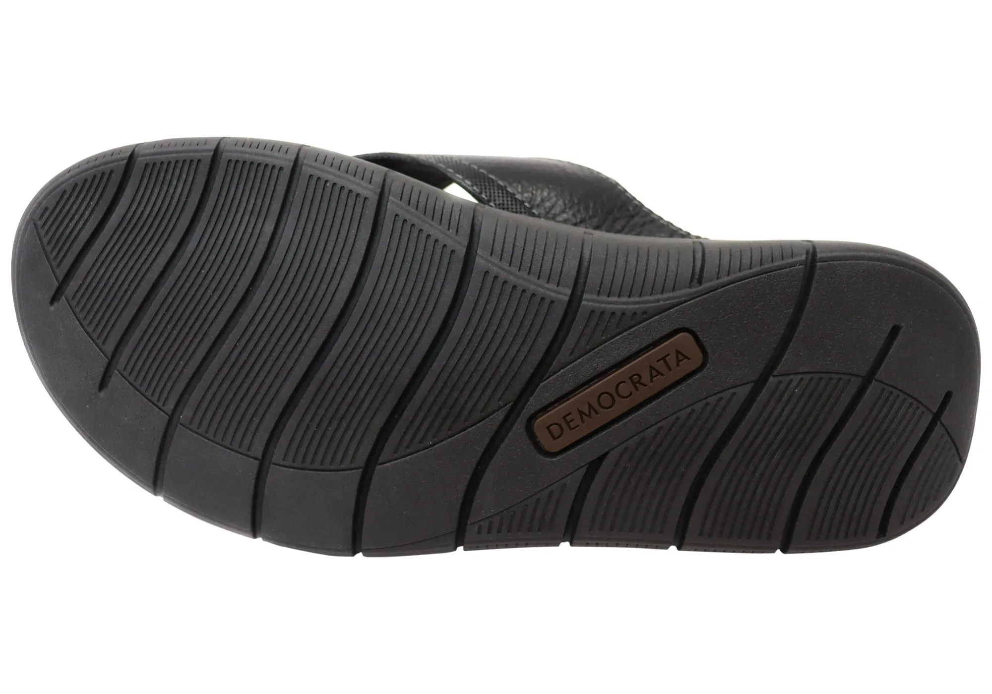 Democrata Mitch Mens Brasilianisches Leder Bequeme Badelatschen Sandalen Democrata Schuhe