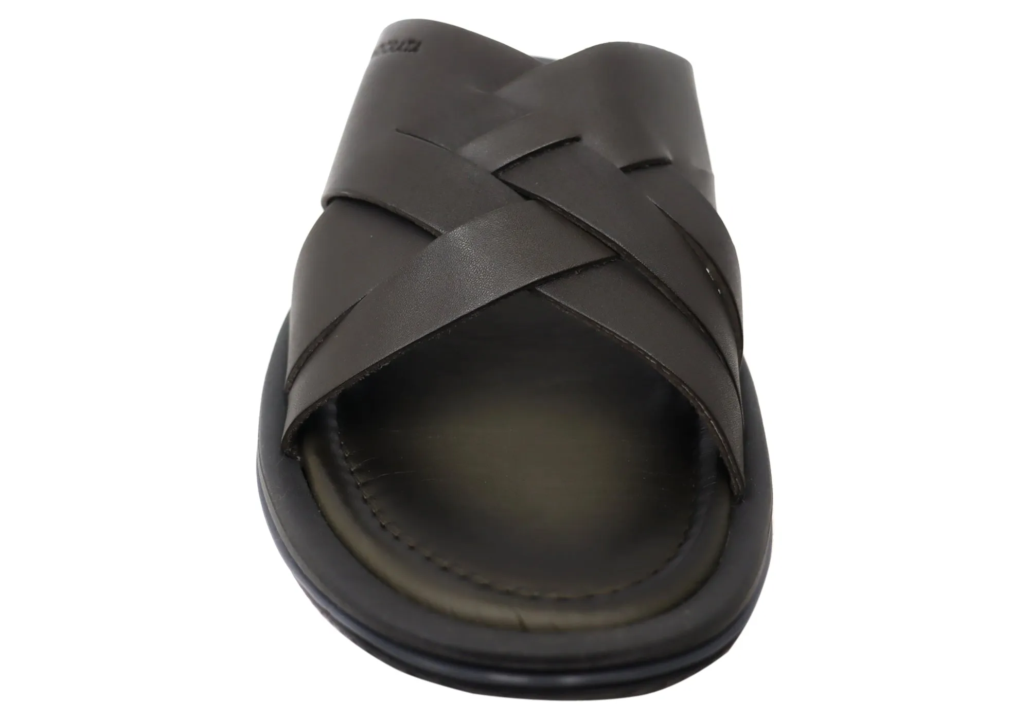 Democrata Pauly Herren Leder Bequeme Slide Sandalen Hergestellt in Brasilien Democrata Schuhe
