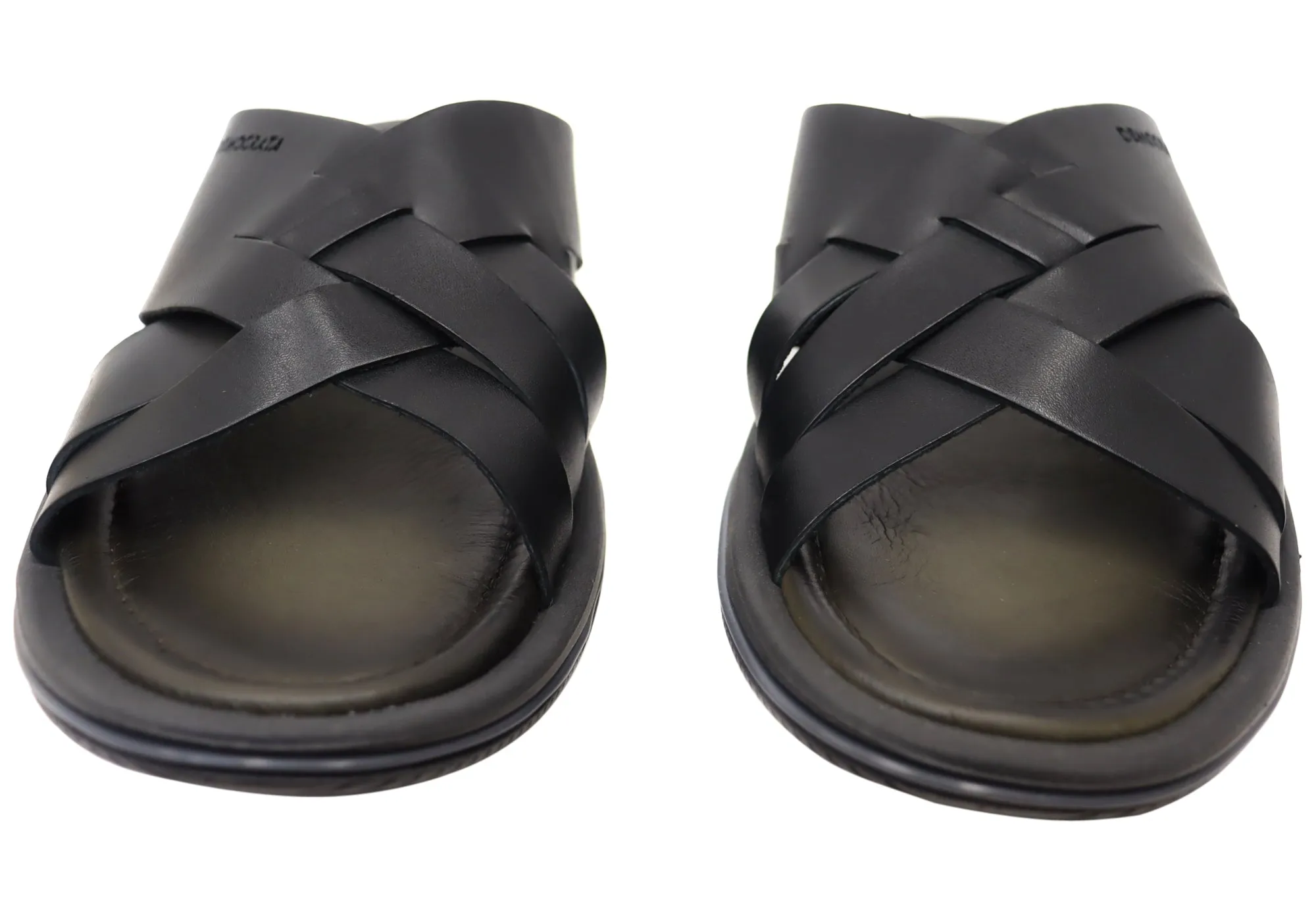 Democrata Pauly Herren Leder Bequeme Slide Sandalen Hergestellt in Brasilien Democrata Schuhe