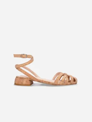 Desa Nachhaltige Kork Vegane Sandalen | Braun