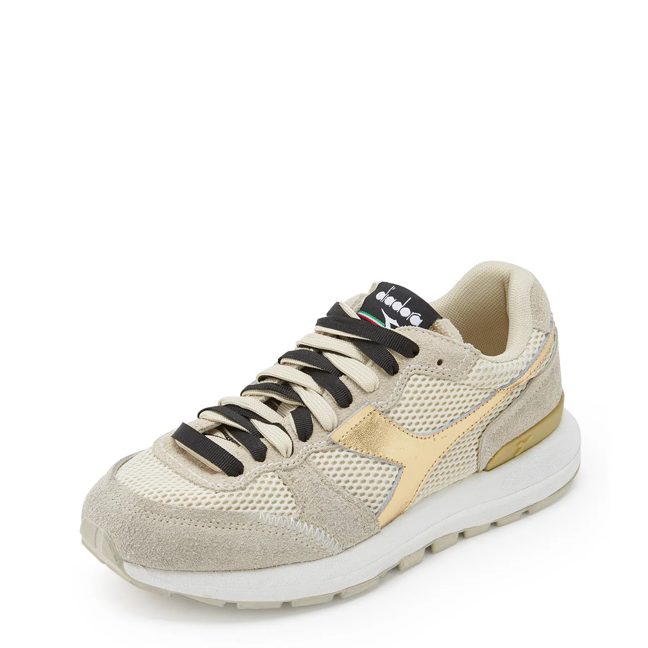 Diadora Damen Kmaro 42 Metal Wax Turnschuhe Perlmutt / Austern Grau