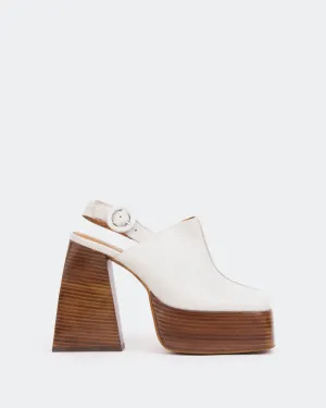 Delfin, Off-White Leder/Cuir Blanc Cassé