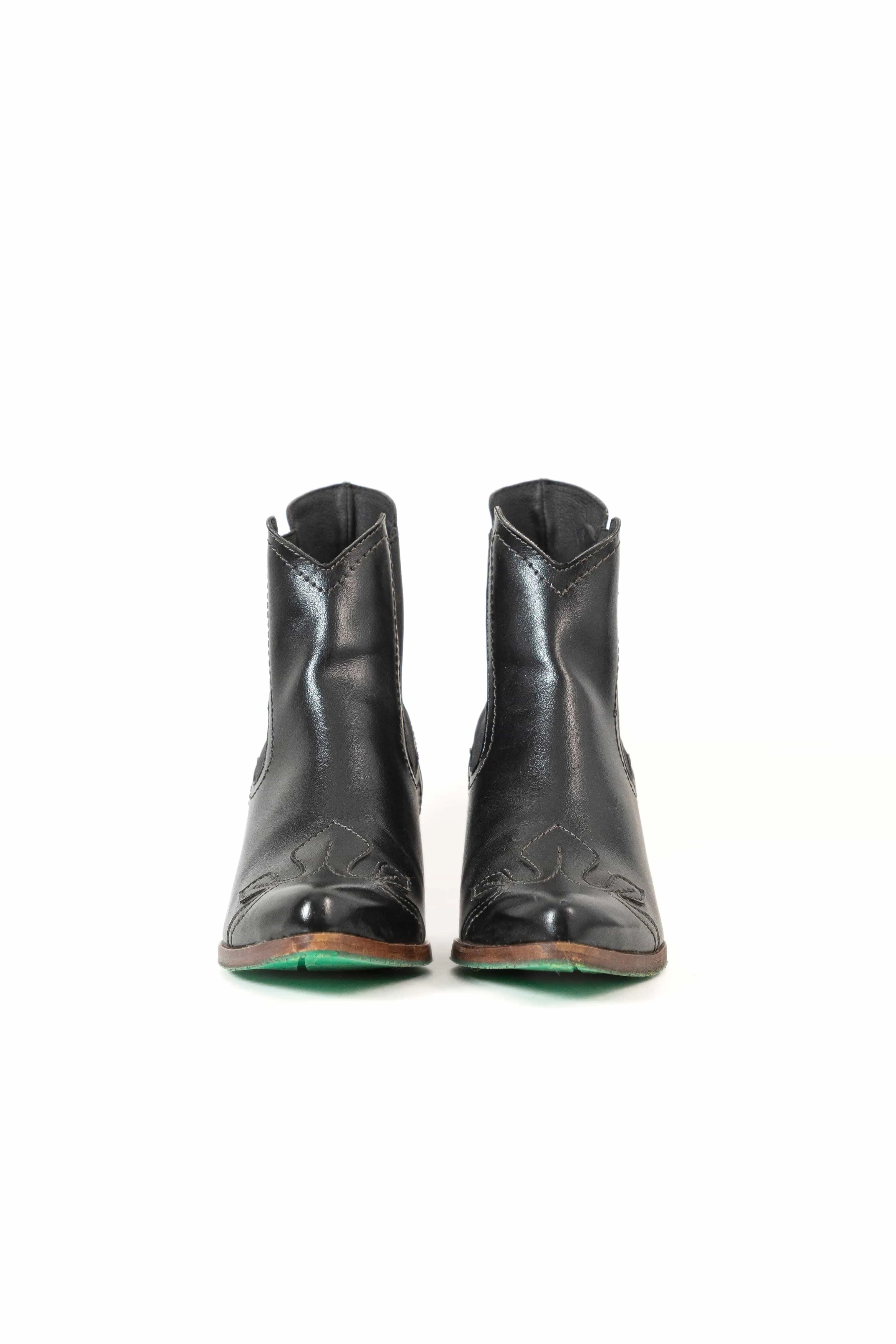 Duke Vegan Apple Leather Chelsea Cowboy Boots | Schwarz
