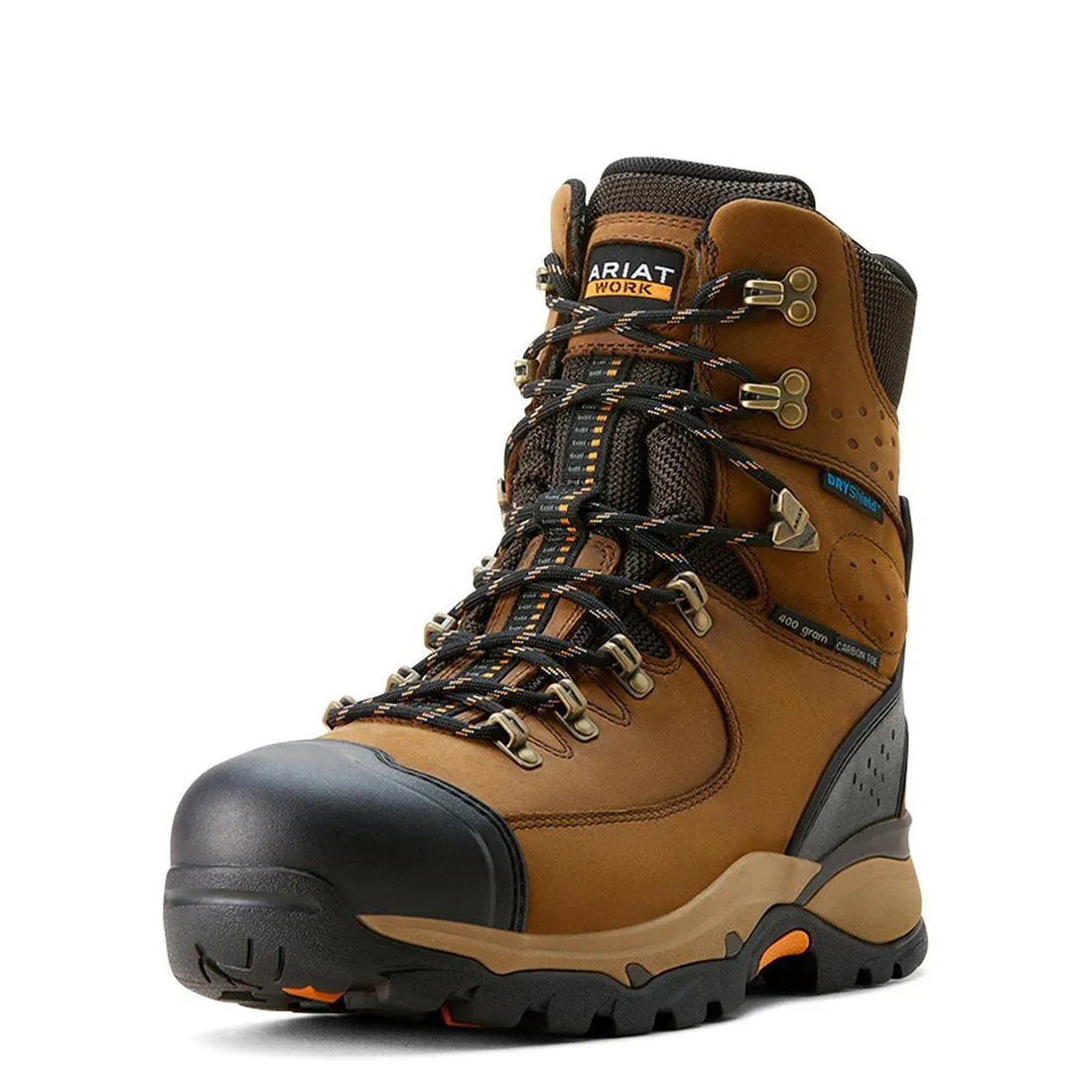 Endeavor 8 Zoll wasserdichte Arbeitsstiefel mit Carbon-Zehenschutz und Isolierung in gebürstetem Braun