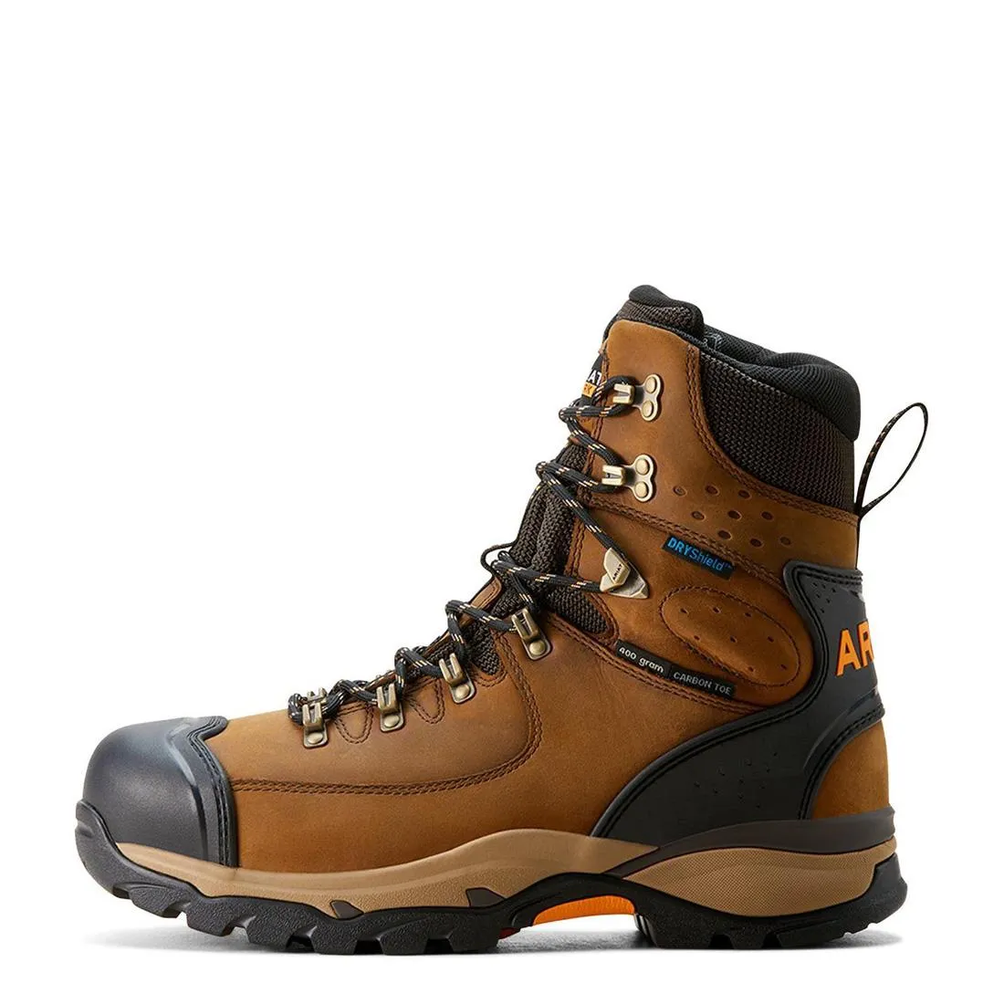 Endeavor 8 Zoll wasserdichte Arbeitsstiefel mit Carbon-Zehenschutz und Isolierung in gebürstetem Braun