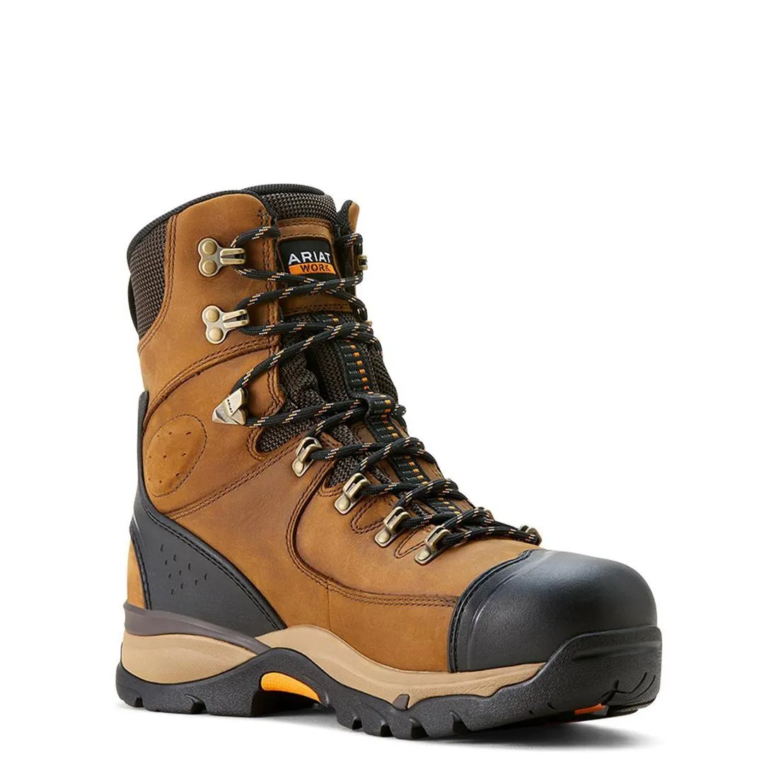 Endeavor 8 Zoll wasserdichte Arbeitsstiefel mit Carbon-Zehenschutz und Isolierung in gebürstetem Braun