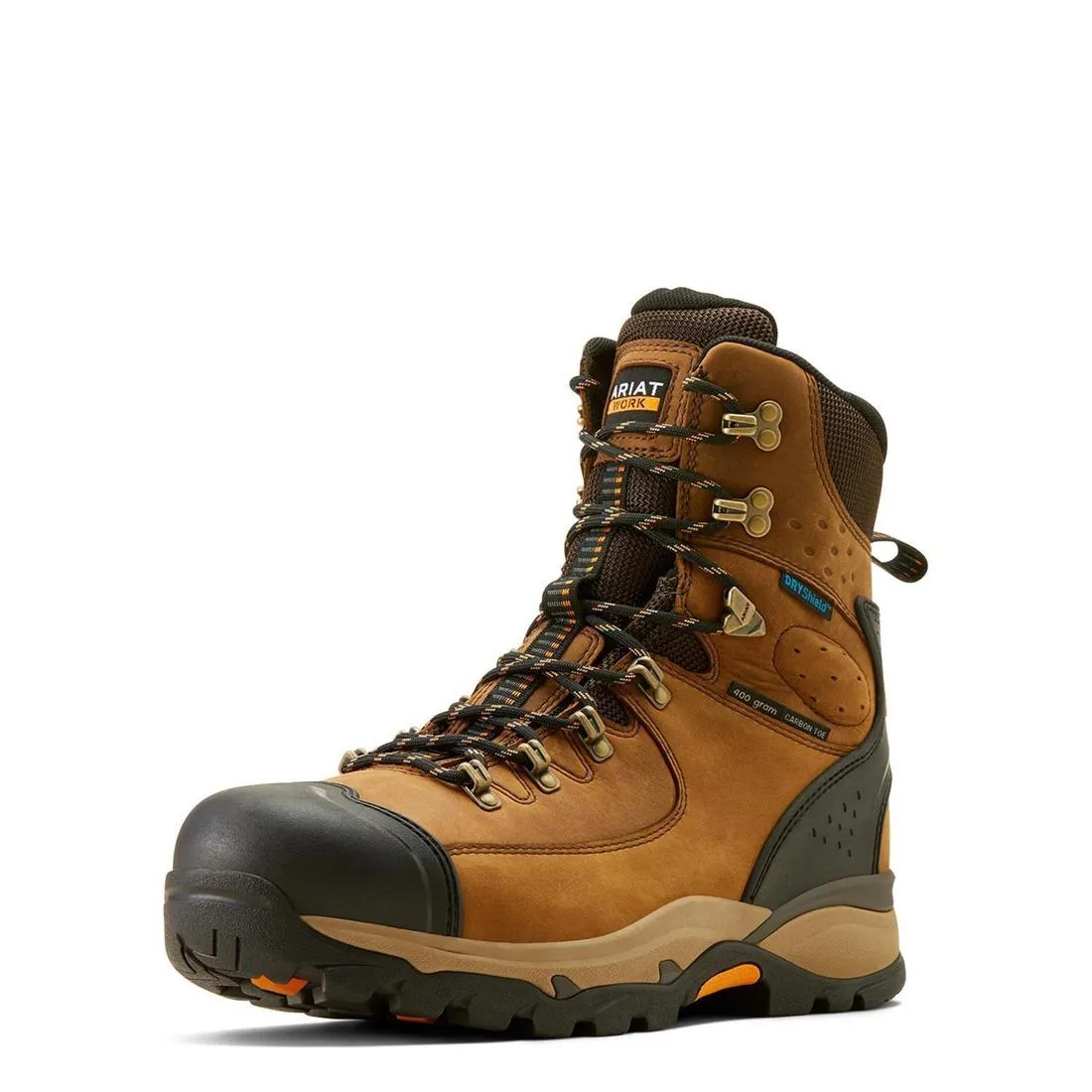 Endeavor 8 Zoll wasserdichte Arbeitsstiefel mit Carbon-Zehenschutz und Isolierung in gebürstetem Braun