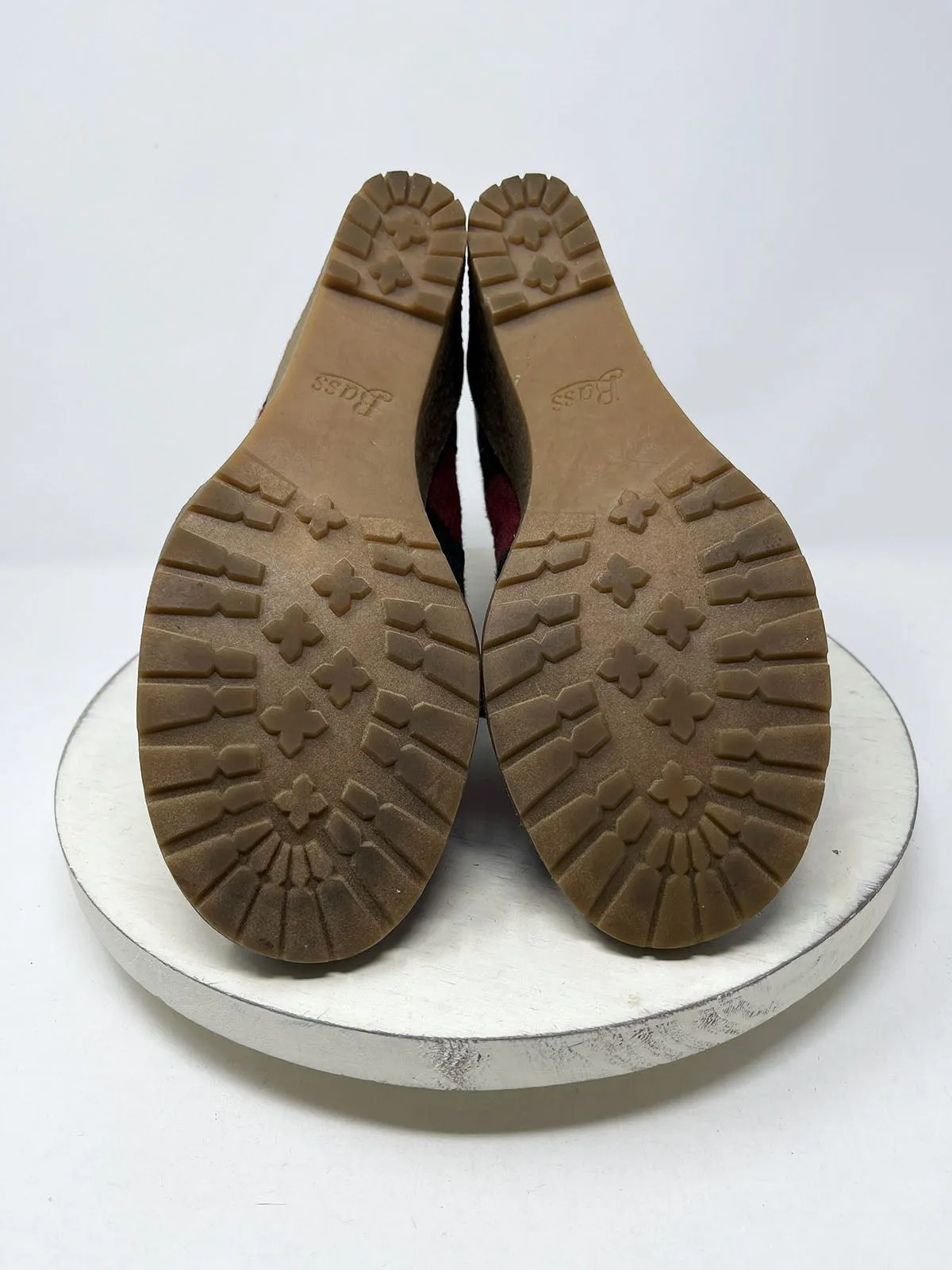 G.H. Bass & Co. Größe 9,5 Stiefel in Schwarz-Rotem Karomuster