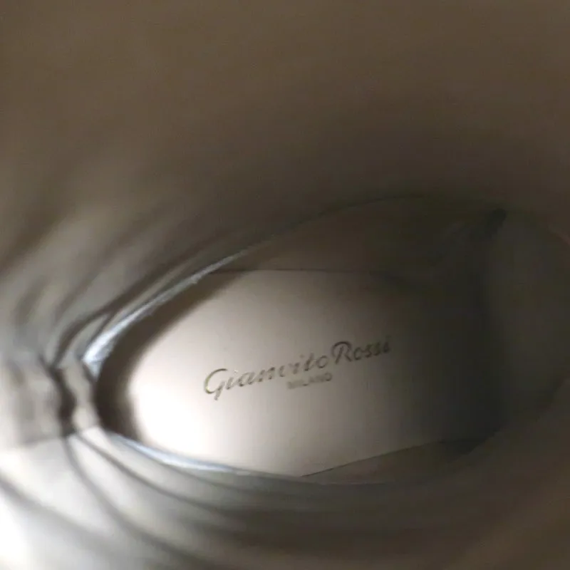 Gianvito Rossi Glen 85 Stiefel im Kniestiefel-Design Beige Wildleder Größe 36 NEU