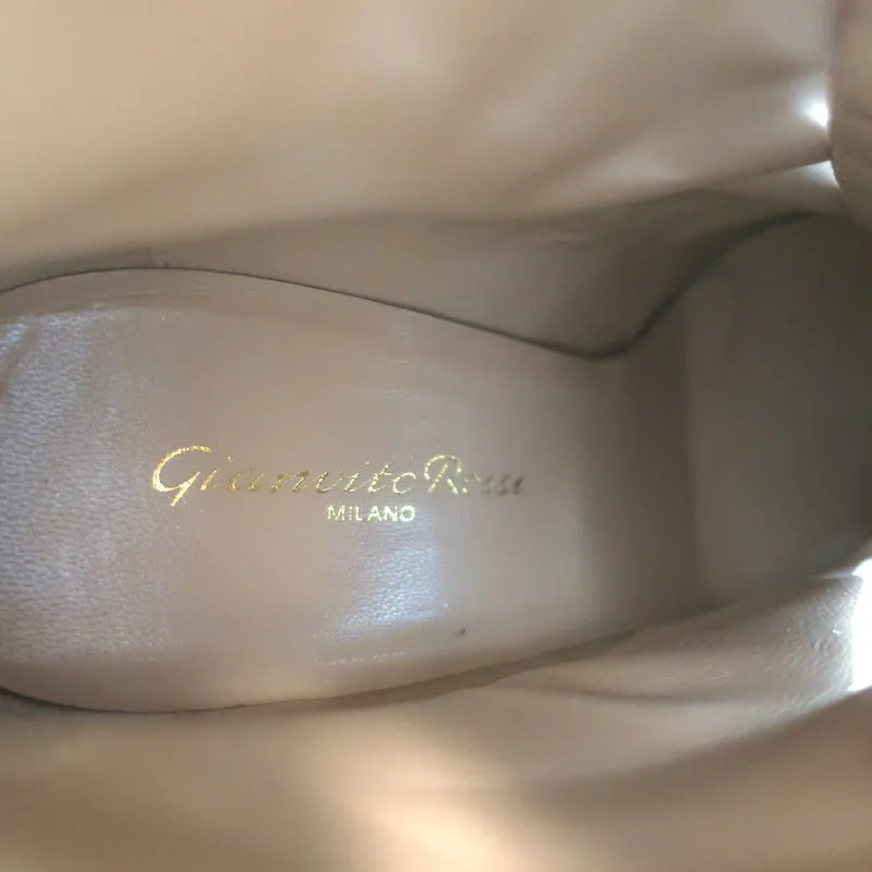 Gianvito Rossi Stiefeletten mit Reißverschluss und Riemchen in Rot Leder Größe 36,5