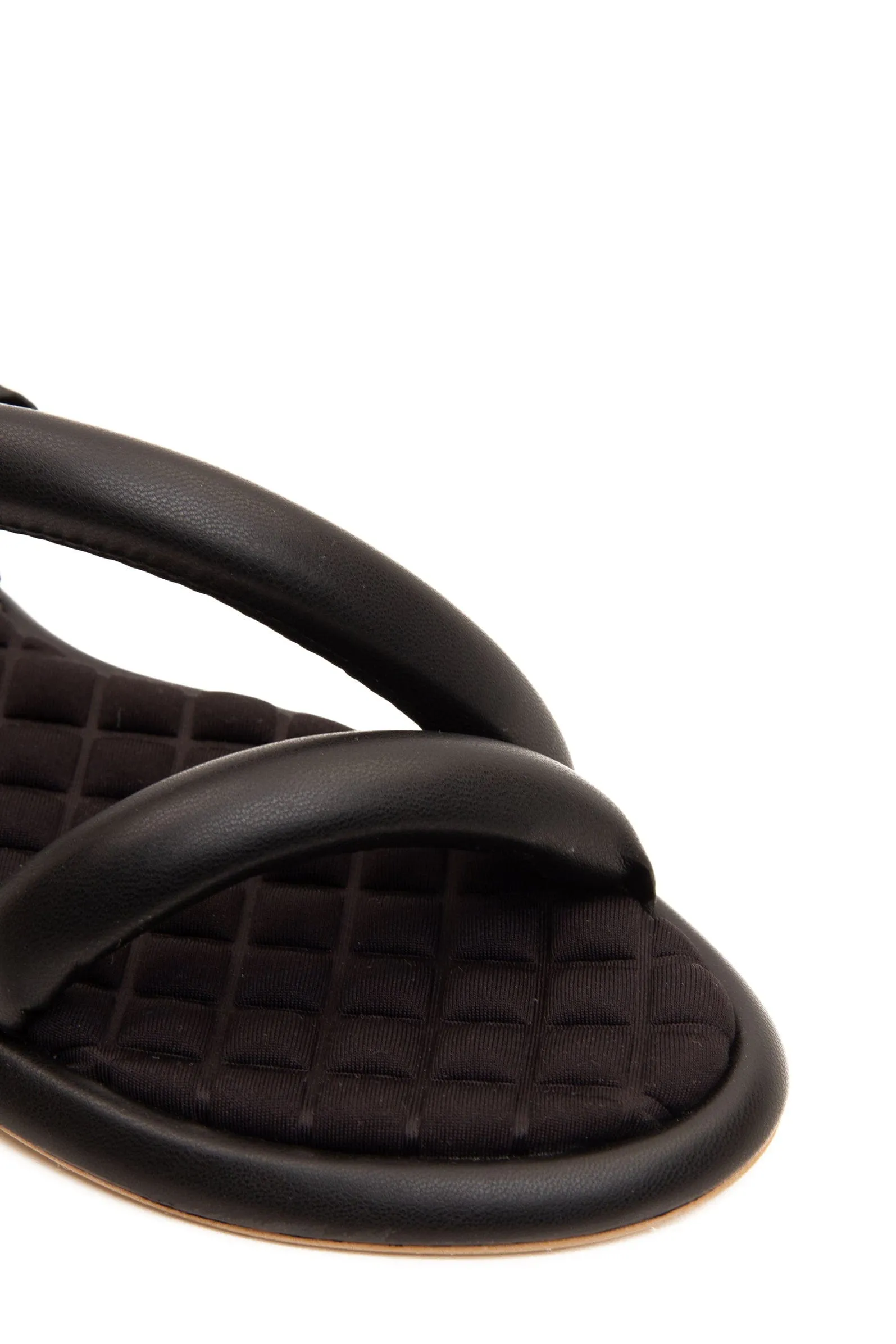 Gina Vegan-Leder Plateausandalen | Schwarz