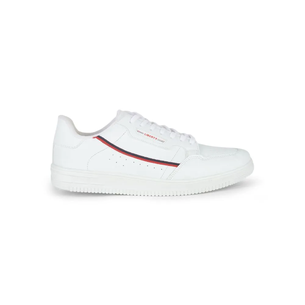 Gliders Casual Weiße Schnürung Sneaker Für Herren SNK-701 Von Liberty