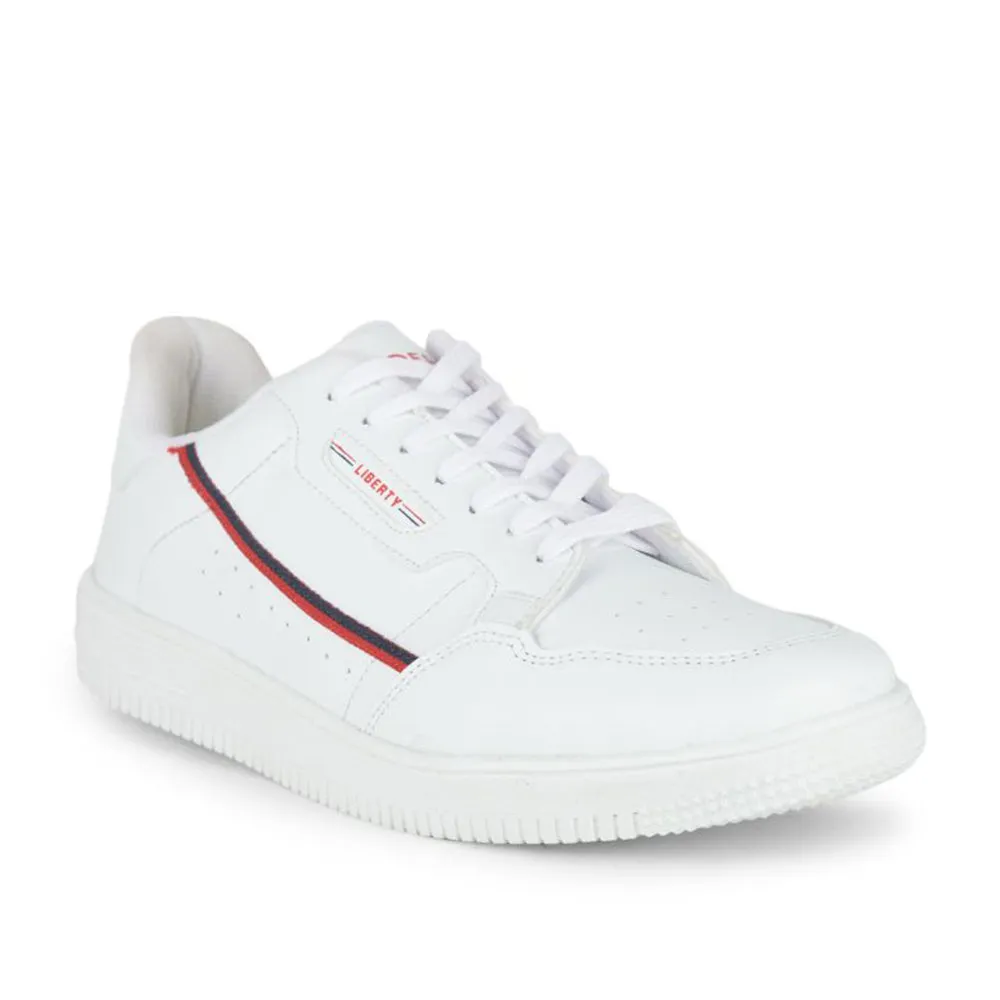 Gliders Casual Weiße Schnürung Sneaker Für Herren SNK-701 Von Liberty