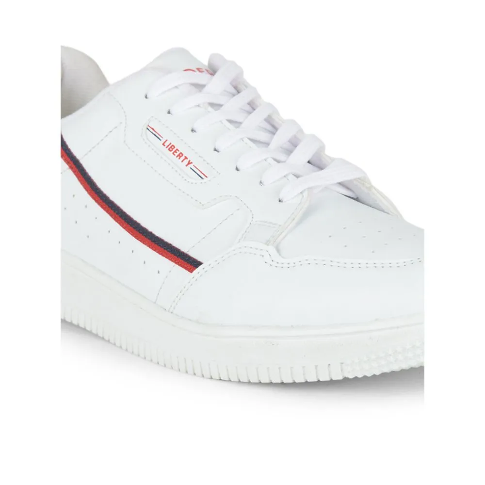 Gliders Casual Weiße Schnürung Sneaker Für Herren SNK-701 Von Liberty