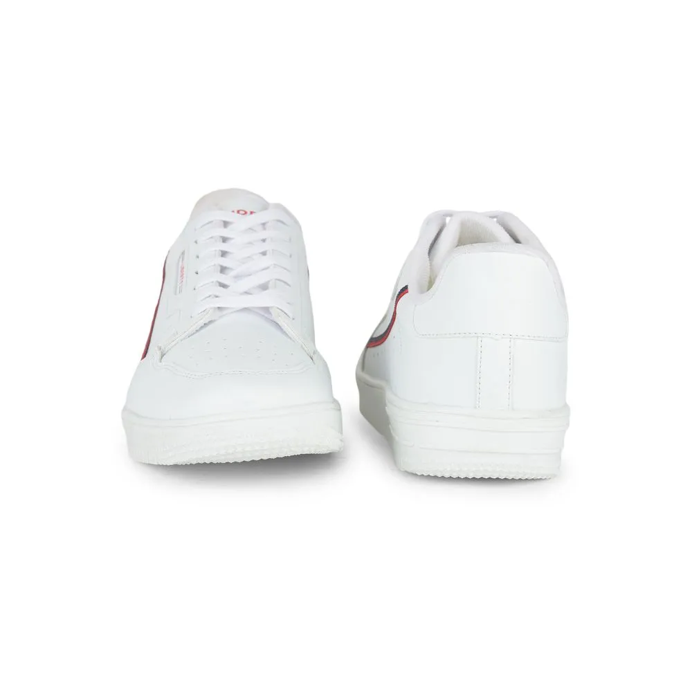 Gliders Casual Weiße Schnürung Sneaker Für Herren SNK-701 Von Liberty