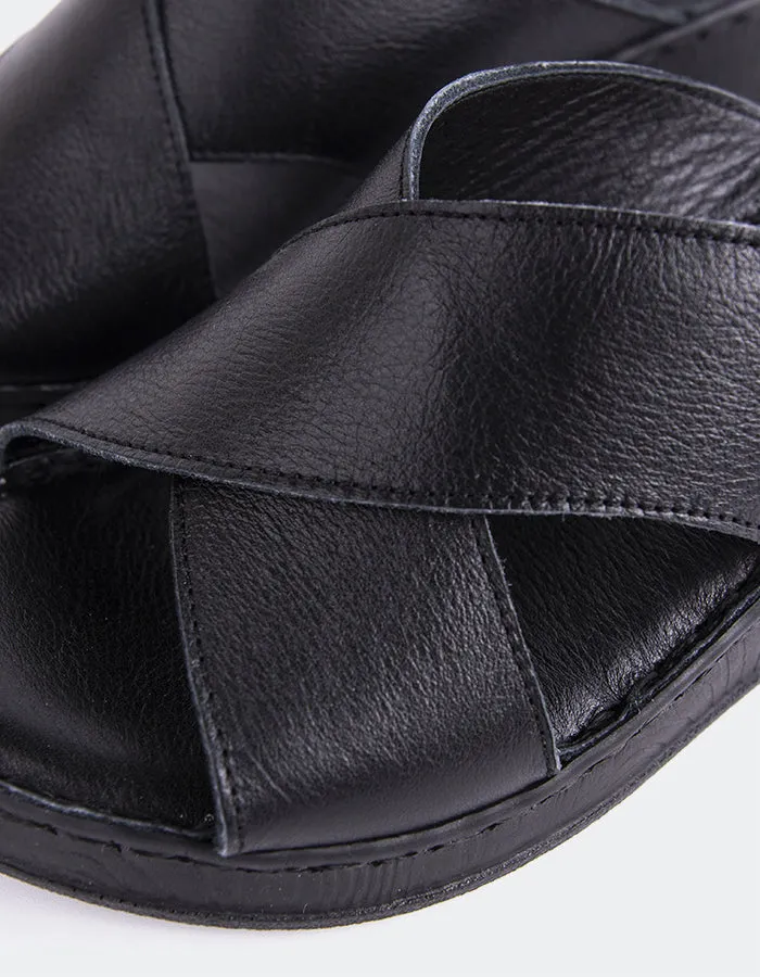 Govina Leder in Schwarz
