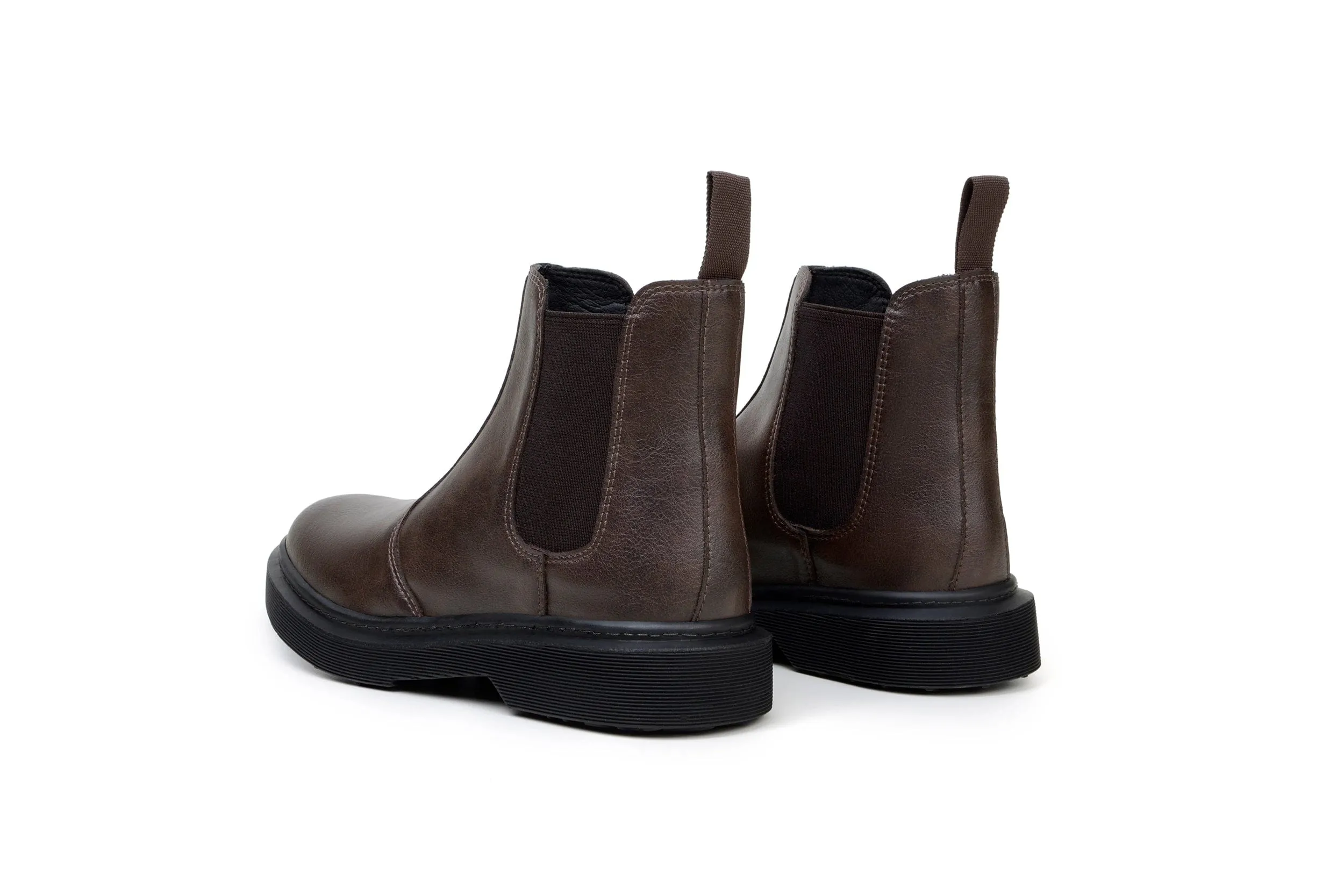 Green Laces x King55 Chelsea Vegan Leder Stiefel | Espresso Braun