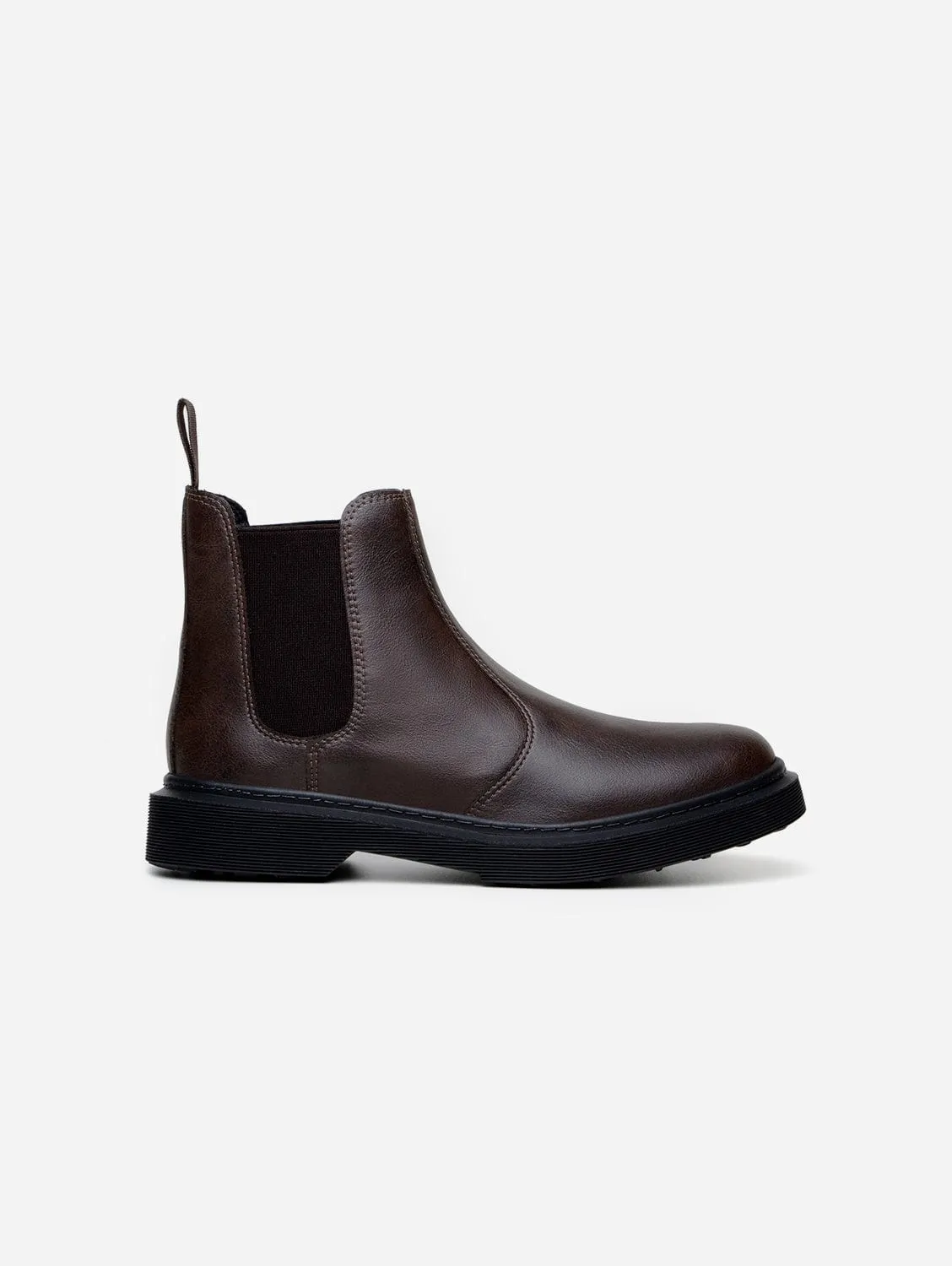 Green Laces x King55 Chelsea Vegan Leder Stiefel | Espresso Braun