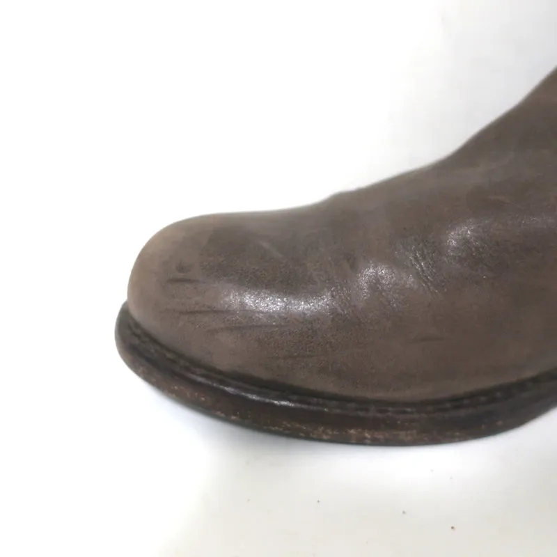 Henry Beguelin Kniestiefel Reitstiefel Braun Vintage-Leder Größe 38