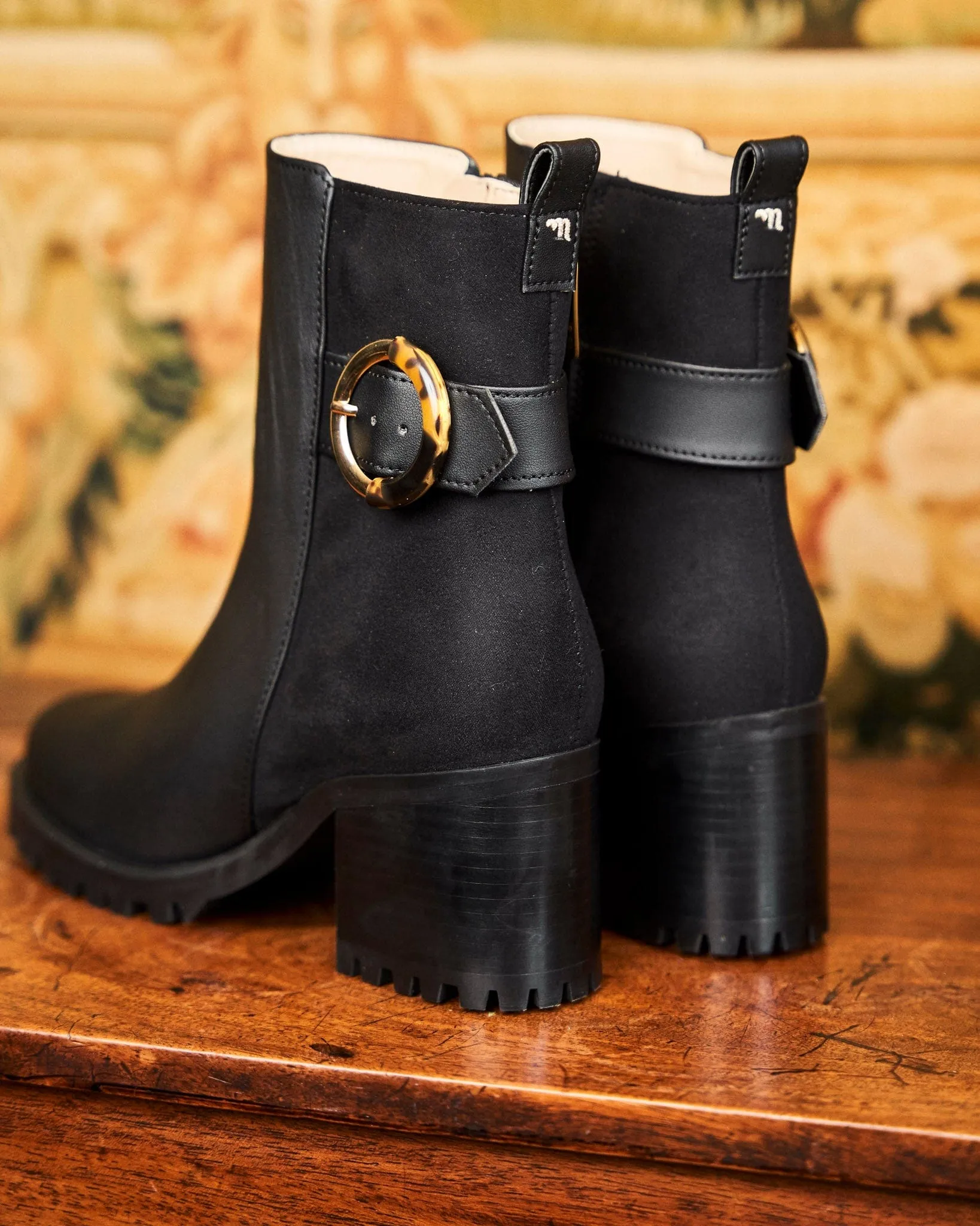 Hercules Recyceltes Veganes Leder Stiefel mit Absatz | Schwarz