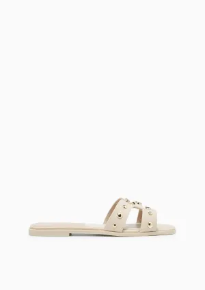 Hey Studs Sandalen Elfenbein