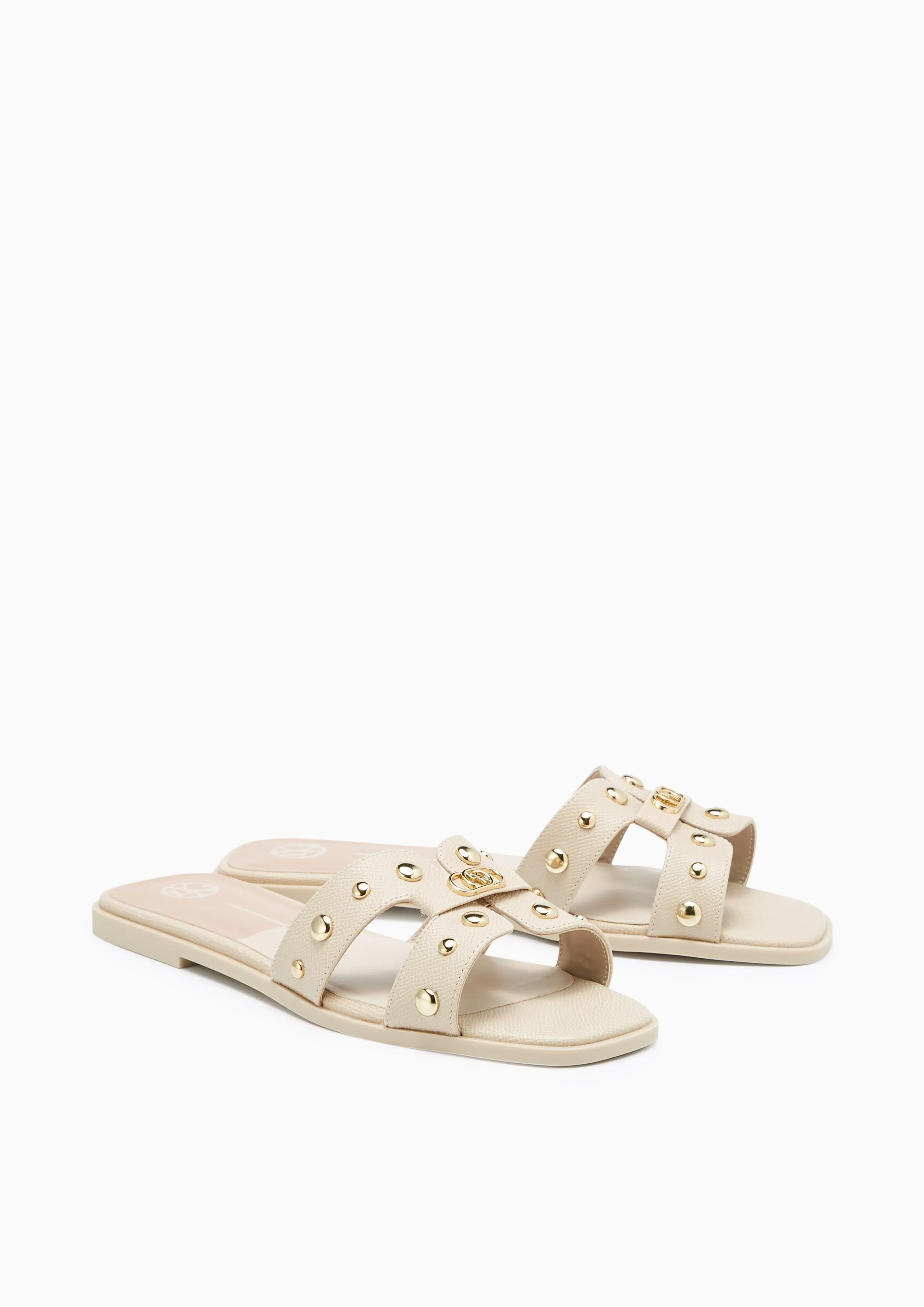 Hey Studs Sandalen Elfenbein
