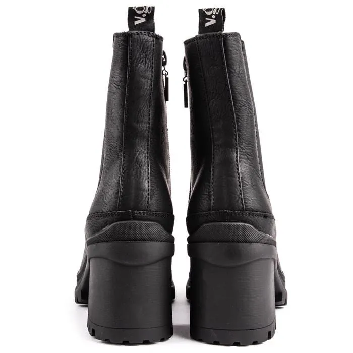 Hibiscus Damen Chelsea-Stiefel aus veganem Leder | Schwarz