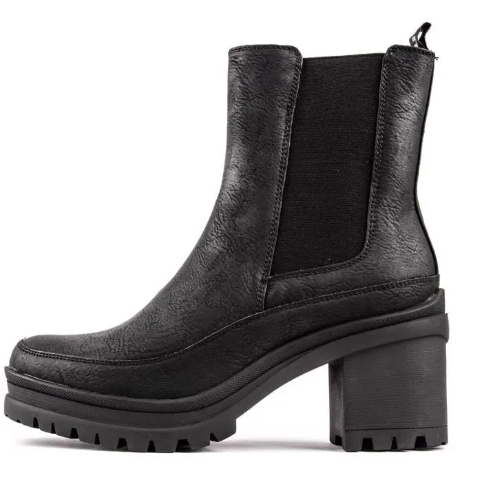 Hibiscus Damen Chelsea-Stiefel aus veganem Leder | Schwarz